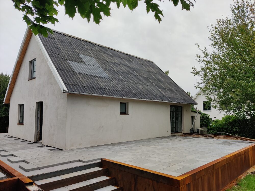 Opbygning af træterrasse i Randers, Hobro og Hinnerup.